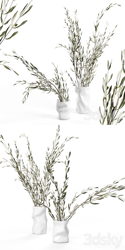 Collapse vase by Menu with branches